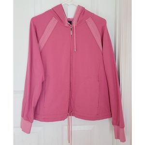 Westbound Pink Zip Hoodie Jacket Large Petite LP